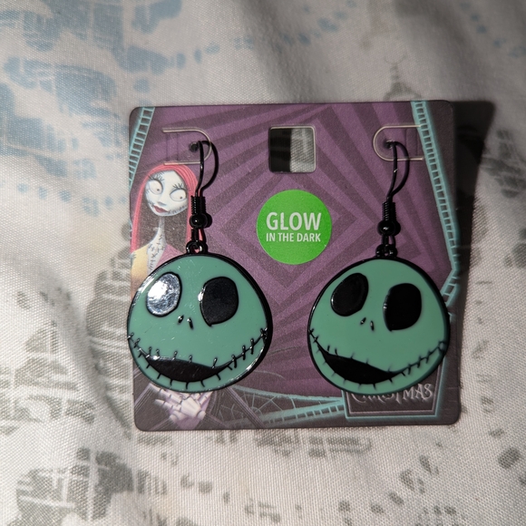 Jewelry - Glow in the Dark Earrings with Green and Black Design